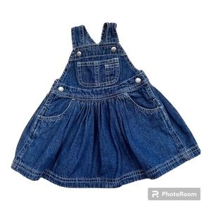 Vintage Classic Gap Baby Jean Jumper Dress Size (3-6M)